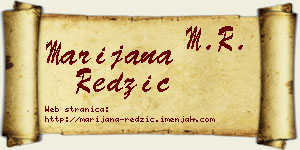 Marijana Redžić vizit kartica